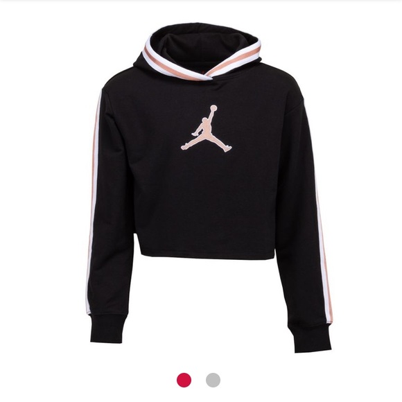 Jordan rose gold cropped hoodie and legging set